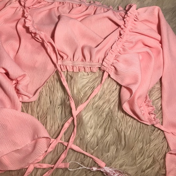 Pink string crop top - Picture 2 of 2